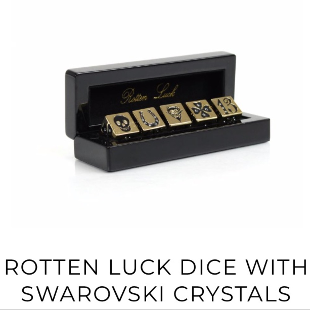D.L. & Co. ROTTEN LUCK DICE W/ SWAROVSKI CRYSTALS